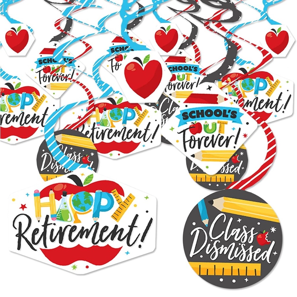 Colorful Retirement and School Celebration Hanging Decorations
